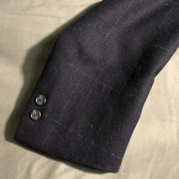 Vintage Brooks Brothers Mens Blazer Jacket 42R Golden Fleece Navy Windowpane - Picture 15 of 16